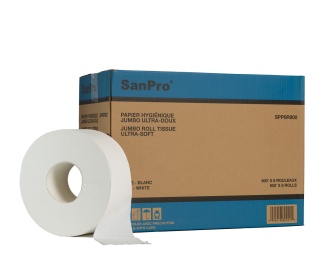 SanPro® Ultra-Soft 2 Ply Jumbo Toilet Tisssue Cs/8rls x 900'